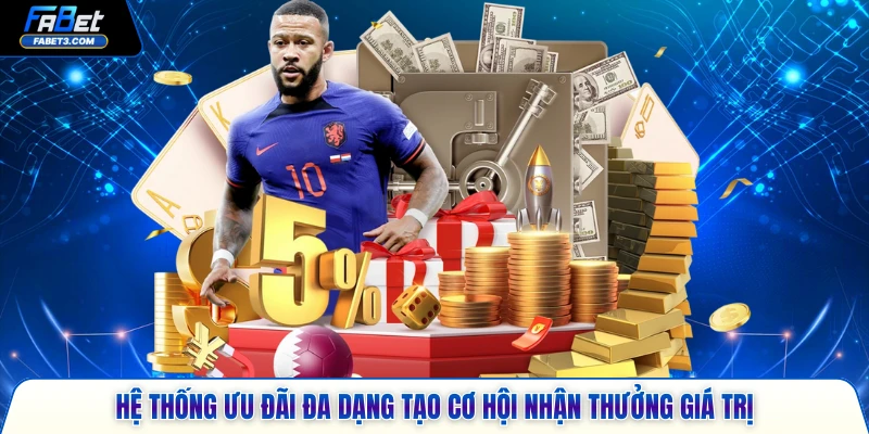 Hệ thống ưu đãi đa dạng tạo cơ hội nhận thưởng giá trị